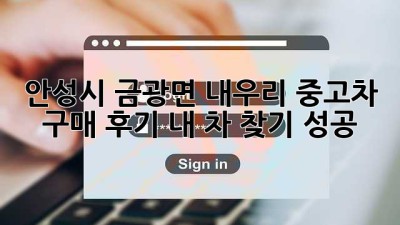 안성시 금광면 내우리 중고차 구매 후기: 내 차 찾기 성공!
